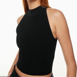 NWOT Babaton Sculpt Knit Halter in Black, size XXL